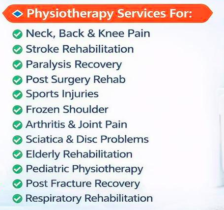 Physiotherapy and acupuncture services offered at home by HOME HEAL PHYSIOTHERAPY